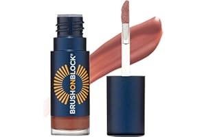Brush On Block Sun Shine Protective Lip Oil SPF 30, Mineral Protection from UVA/UVB & Blue Light, Hydrating, Cruelty-Free, Gluten-Free, & Vegan, Fig