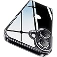 CASEKOO Designed for iPhone 16 Case Crystal Clear, [Never Yellow Technology] [12FT Mil-Grade Protection] Transparent Slim Cover Women Men 16 Phone Case 6.1 inch, Black