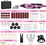 DEKOPRO Power Rotary Tool Kit 170W 220V 126pc Pink Multi DIY Set view 2