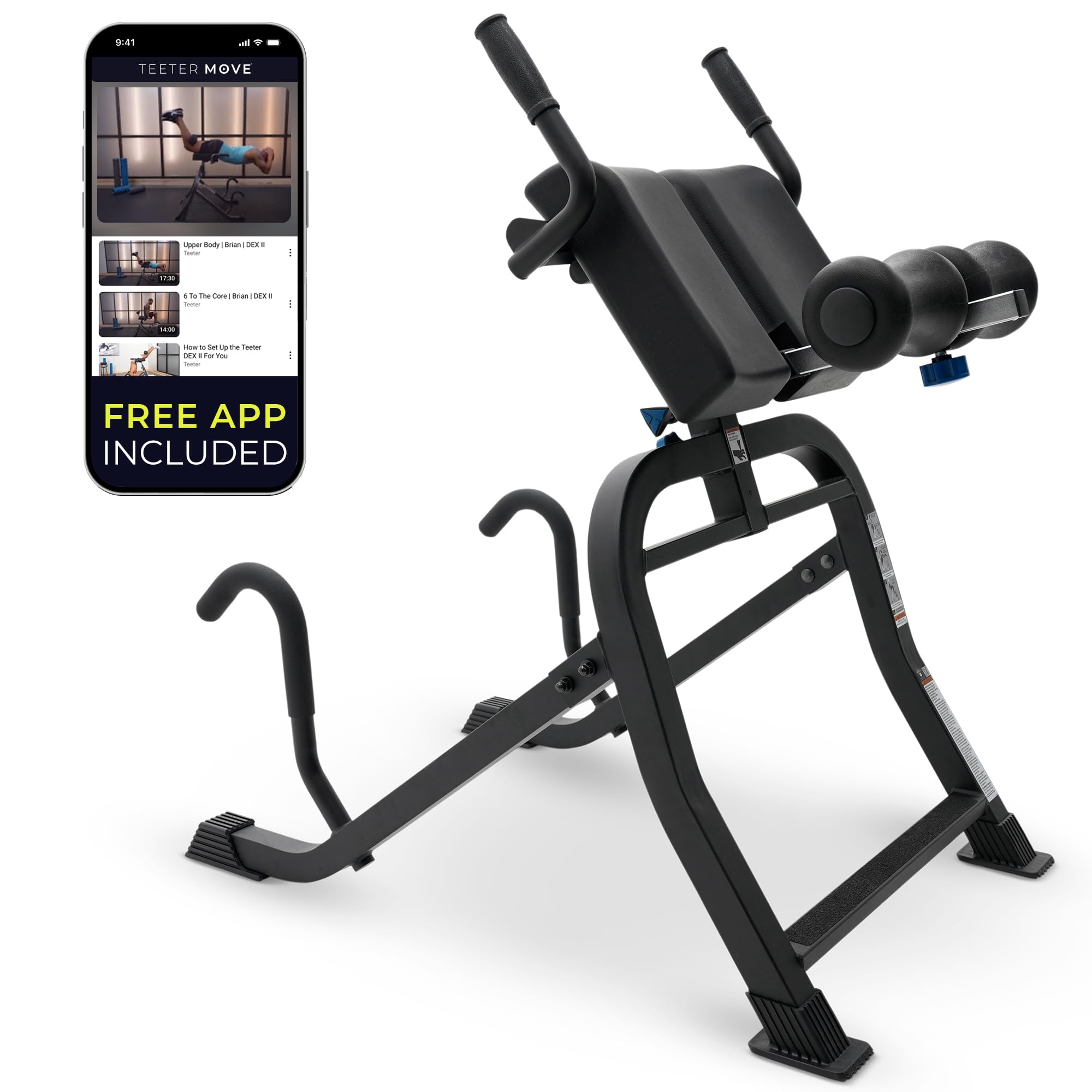 Photo 1 of Teeter DEX Inversion & Core Training System-Multi-Functional Decompression Roman Chair Hyperextension for Ab, Back, & Core Strength; Commercial-Grade 350lb Rated Home Exercise (DEX II Commercial)