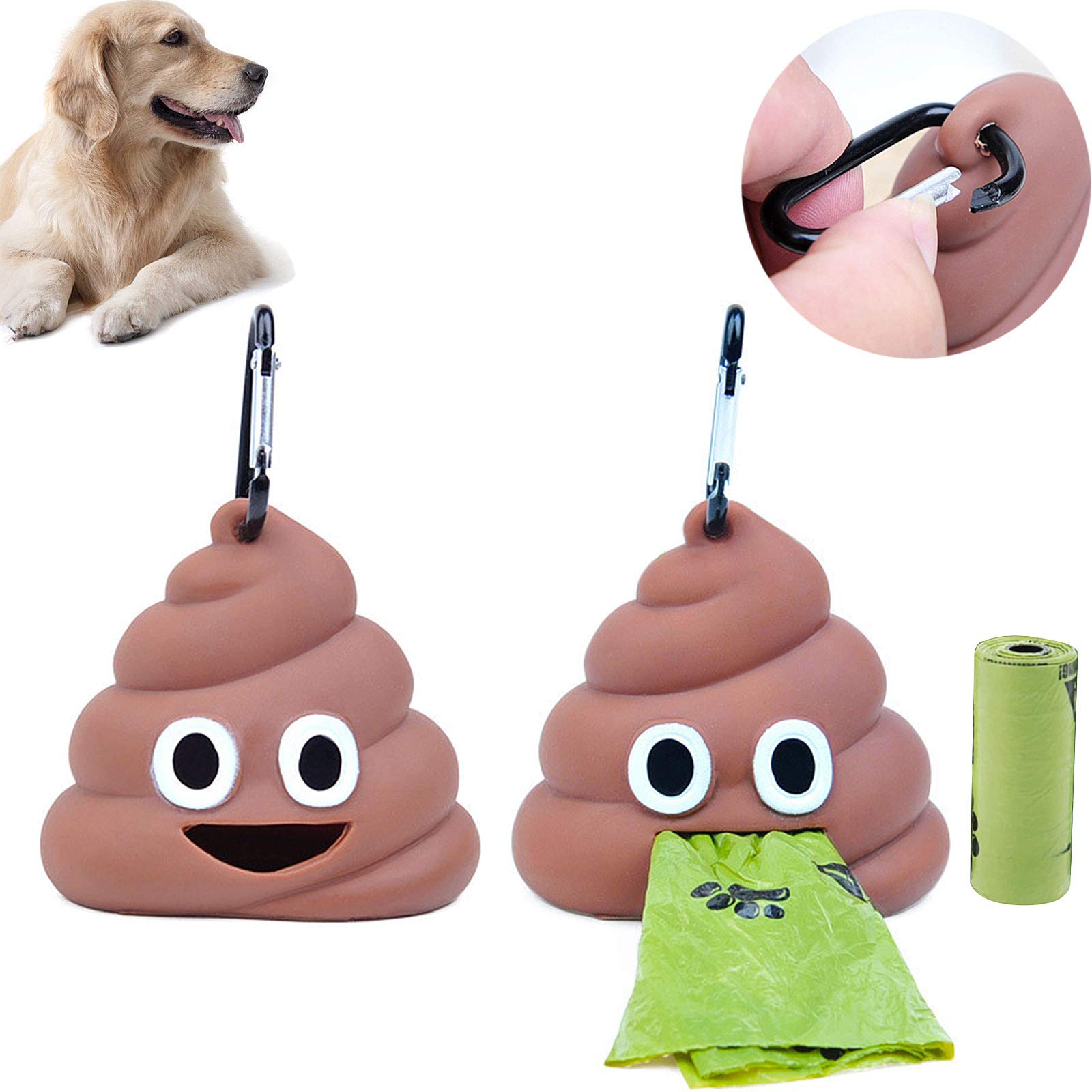 SWRCEYJH Pet Waste Bag Dispenser - 2 Pack, Leak-Proof, Portable, Bin Bag Dispenser
