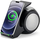 CENSHI Bluetooth Speaker Wireless Charger 2 in 1,Wireless Charging Station for Phone, Stereo Sound Speaker,Compatible with iPhone 17/16/15/14/13 Series,Samsung Galaxy S25/S24/S23/S22,Google etc ﻿