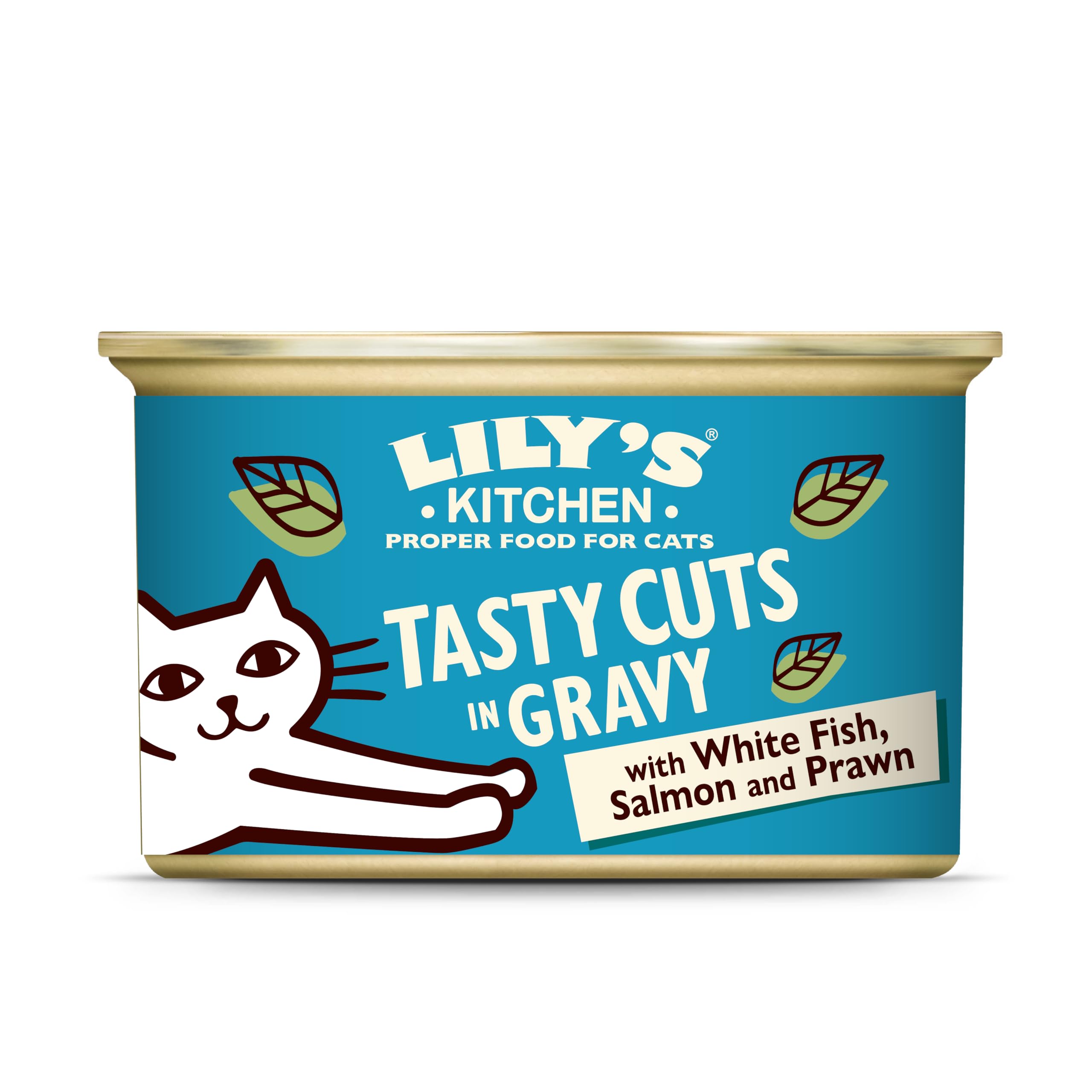 Lily's Kitchen Natural Adult Wet Cat Food in Gravy - Ocean Fish Tasty Cuts - Complete Grain-Free Recipes (24 Tins x 85g)