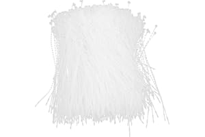 JECOMPRIS Plastic Tag Rope Snap Lock White Fastener 7.62Cm for Clothing Label Attachment in Shopping Mall