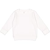 RABBIT SKINS Toddler Fleece Long Sleeve Pullover Sweatshirt, White, 5/6