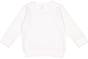 RABBIT SKINS Toddler Fleece Long Sleeve Pullover Sweatshirt, White, 2T