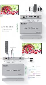 XYKJOBC HDMI KVM IP Extender 200M 1080P Cat5e/6 USB Mouse Keyboard One-Many view 9