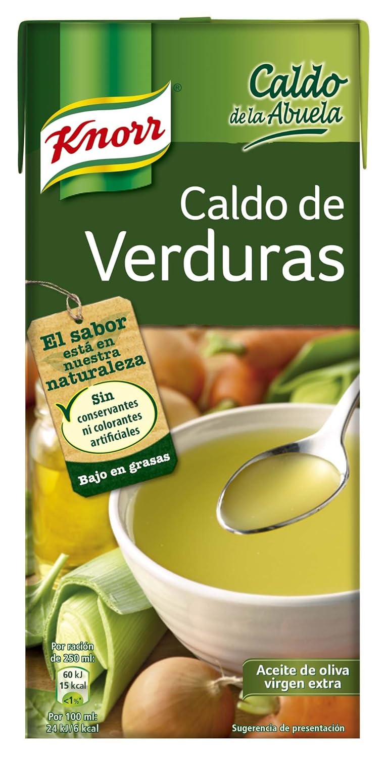 Knorr Caldo Líquido de la Abuela de Verduras - 1000 ml: Amazon.es ...