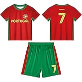 Emonyna Kids Soccer Jerseys Boys Football Practice Outfits Youth Training Uniforms Athletic T-Shirts for 5-12 Year