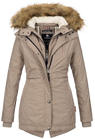 Marikoo Designer Damen Winter Parka warme Winterjacke Mantel Jacke B601