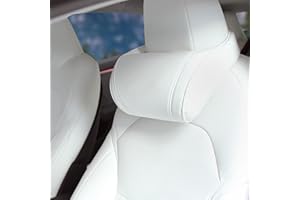 TOPABYTE Car Neck Pillow for Tesla Model 3 Model Y Model S Model X Cybertruck Accessories Memory Foam Ergonomic Design Comfortable Headrest Cushion, 1 Piece, White