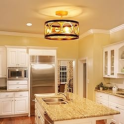 XINGQI Modern Semi Flush Mount Ceiling Light