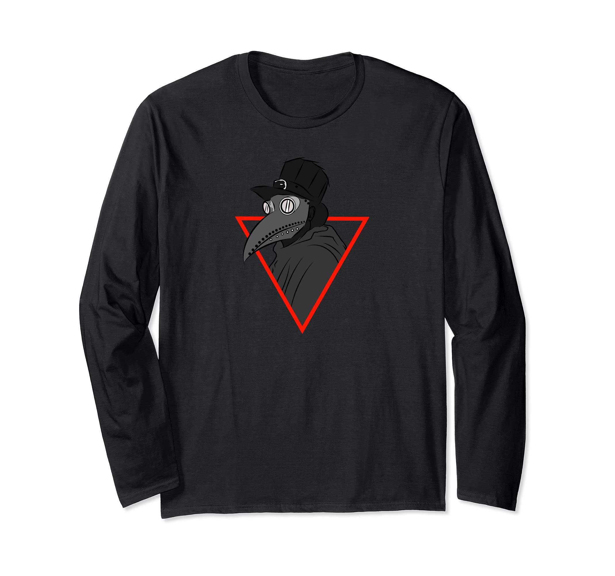 Plague doctor mask - Grunge Gothic Occult triangle Long Sleeve T-Shirt