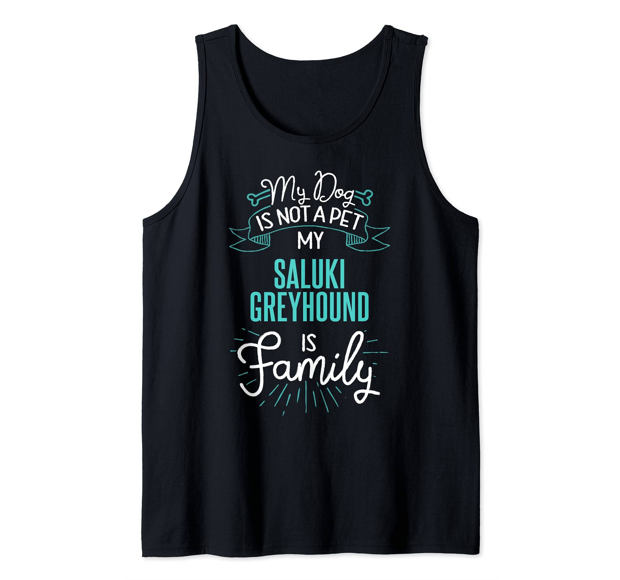 Cute Saluki Greyhound Design Family Dog Giftn Tank Top