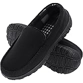 Lulex Mens Slippers Moccasins for Mens Memory Foam House Slippers Indoor Outdoor House Shoes