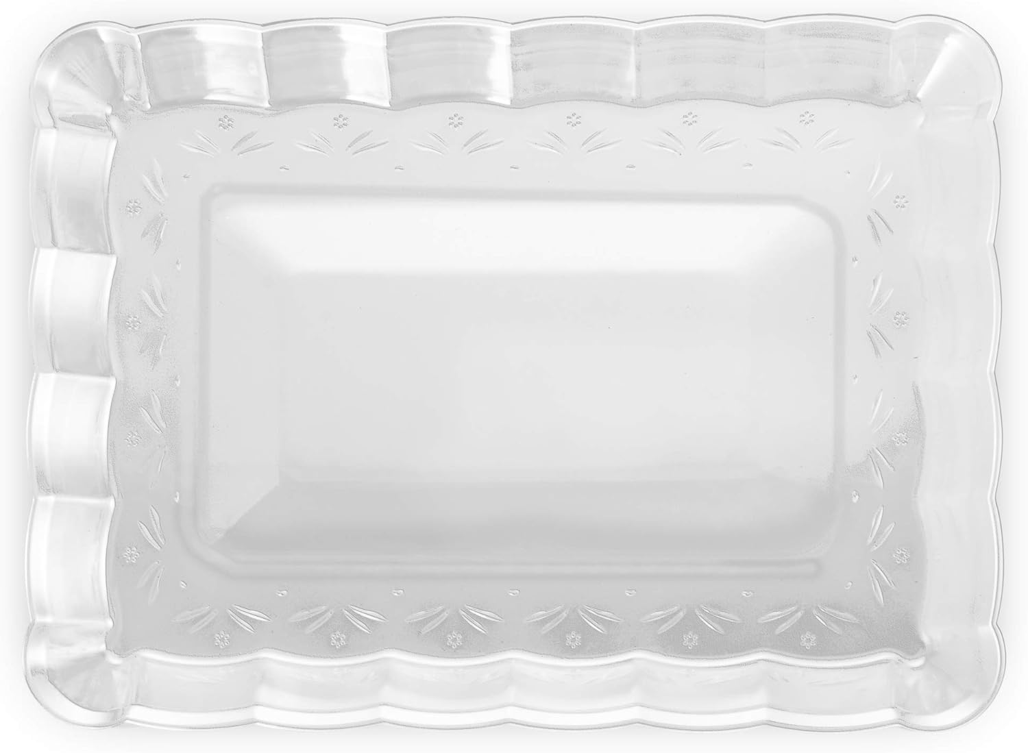  | Plasticpro Plastic Serving Trays - Serving Platters Rectangle 9X13 Disposable Party Dish Crystal Clear Pack of 4: Serving Trays