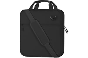 MoKo Zipper Binder, 3 Inch 3 Ring Binder with 700 Sheets Capacity & Shoulder Strap & Handle, Multi-Pocket Zipper Organizer for Middle School, Black