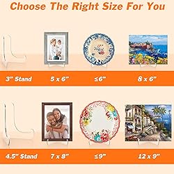 Dooiclear 5 Pack Acrylic Display Stand, Plate Stand