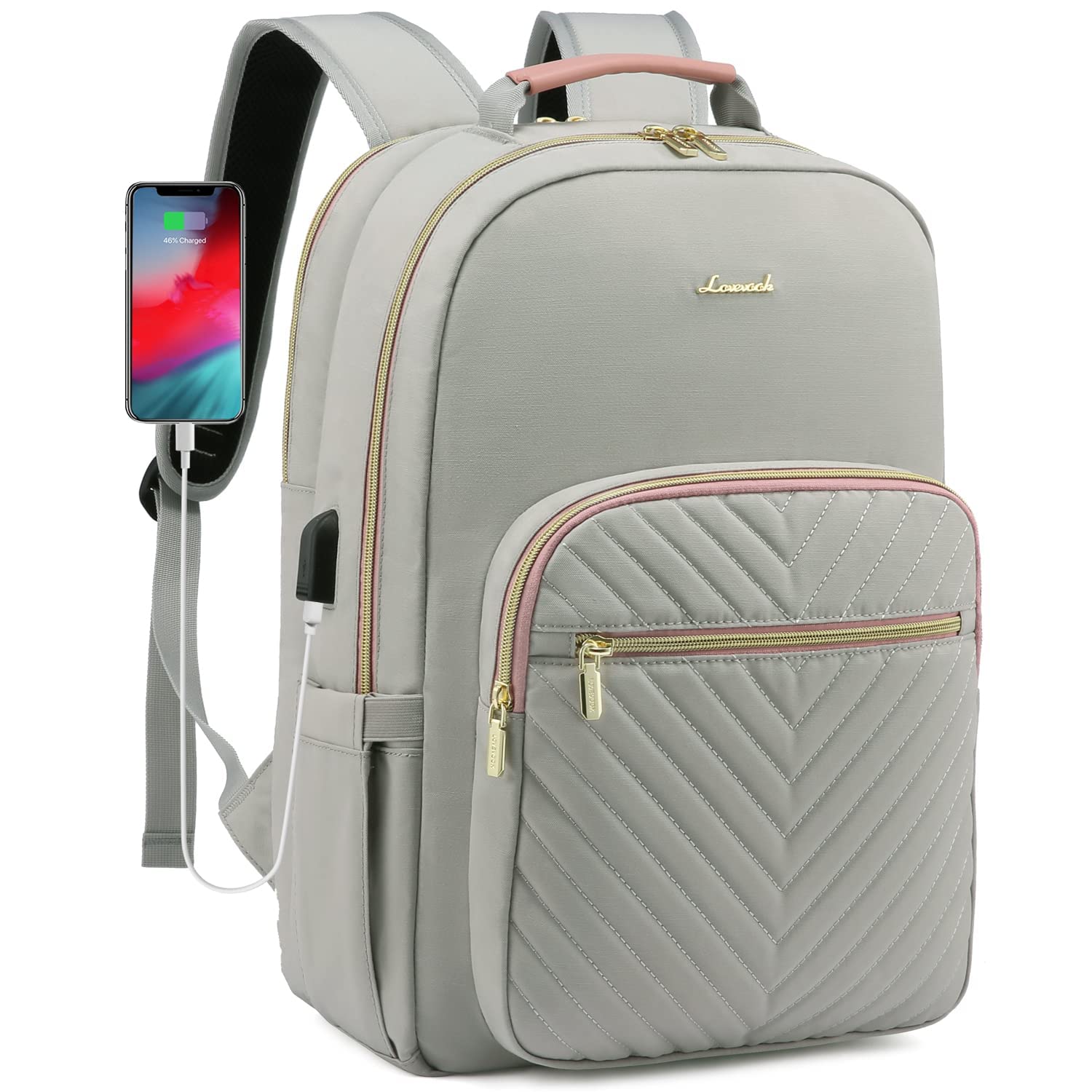 LOVEVOOK Laptop Backpack for Women 15.6 Inch, Womens Backpacks for Work Business Travel School College With USB Port, Lightweight Back Pack Computer Rucksack