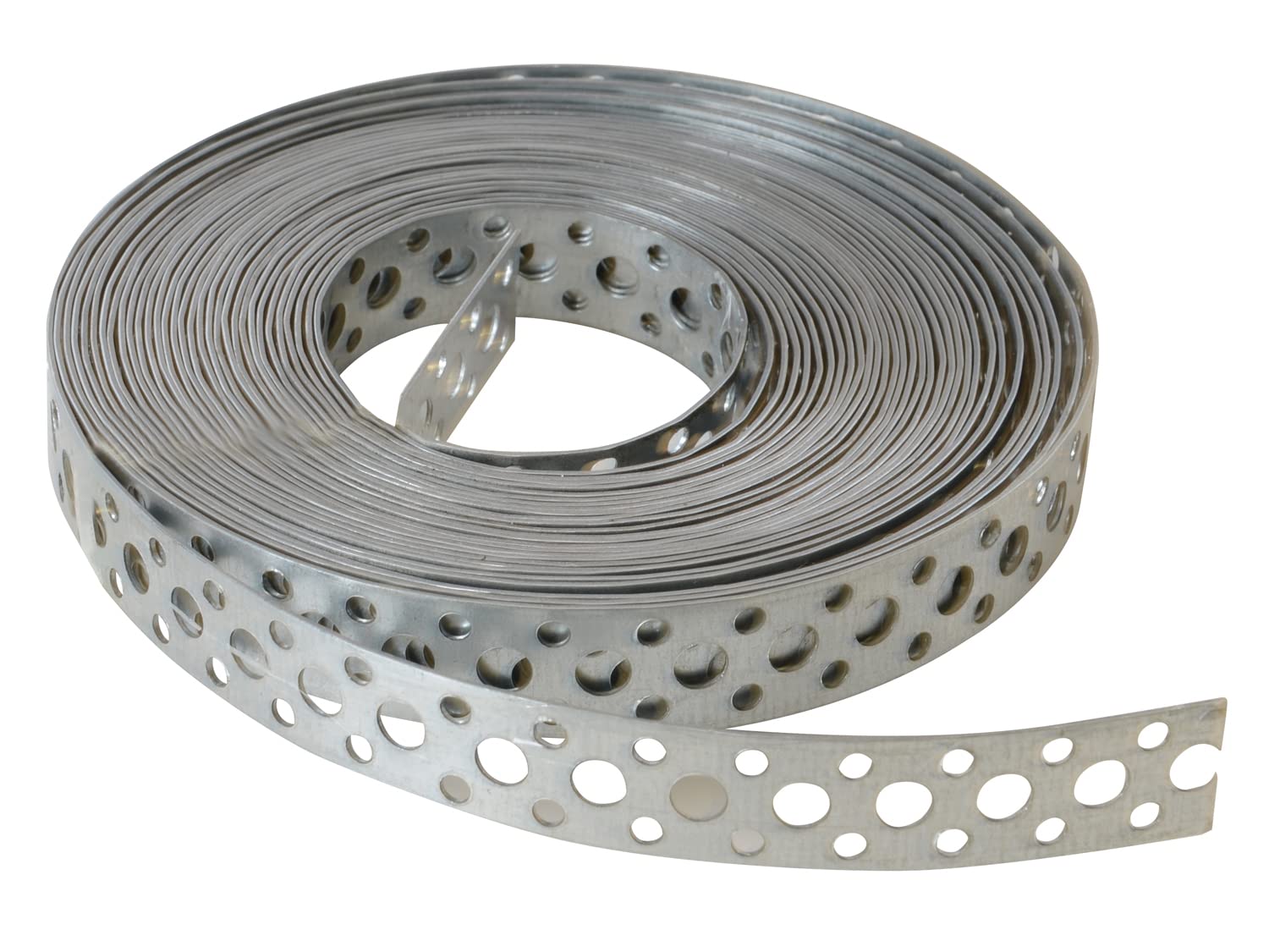 Transtools FORGB20 Builder's Galvanised Fixing Band, Box 1, Silver, 20mm x 1.0 x 10m