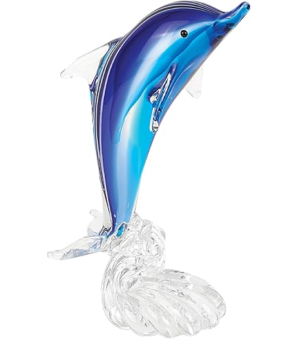 Amazon.com: Beachcombers Dolphin on Wave Glass Art 5.5-inch