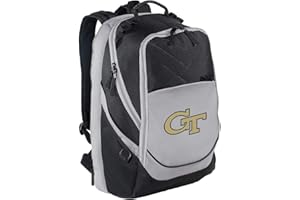 BROAD BAY Georgia Tech Backpack GT Laptop Computer Bag (Black & Gray)