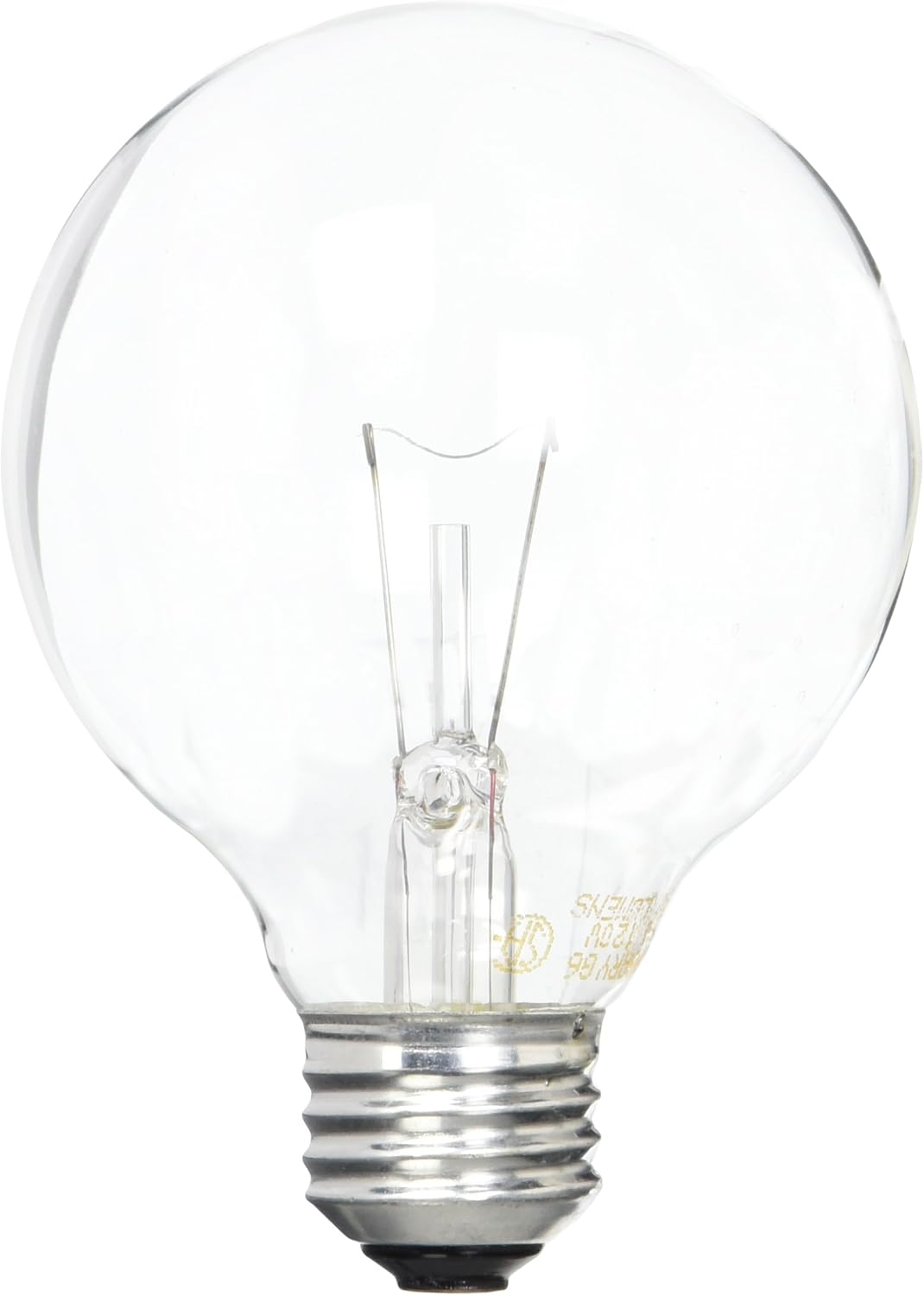 GE Lighting 12983 25-Watt G25 Globe Light Bulb, Crystal Clear