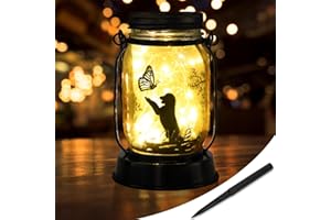 Kyoryuger Dog Solar Lanterns Retriever Dog Solar Lights Golden Retriever Gifts for Women Men Dog Lovers Gifts Decorative Hanging Dog Lanterns with Stake for Yard Lawn Garden Decor Outdoor Dog Light