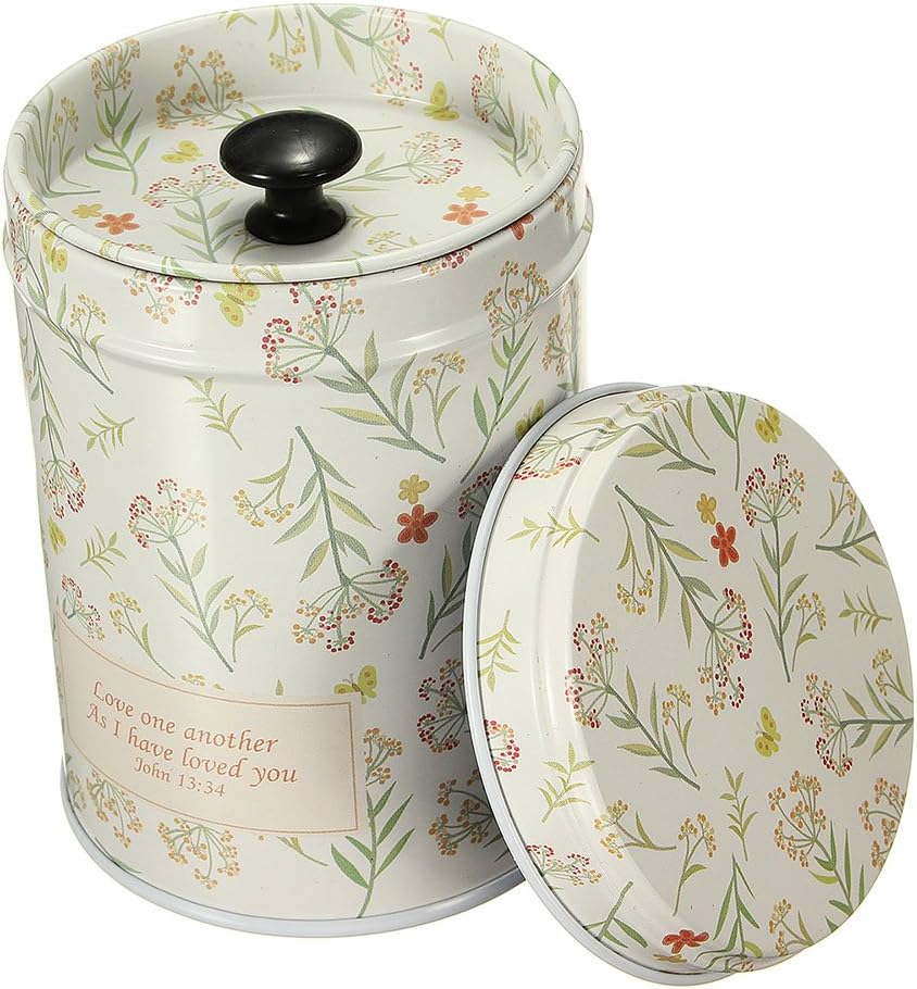 Tgp Vintage Double Cover Tea Caddy Box Container Food Storage Tin Boxes