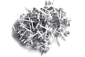 200 Pack Pre-Tabbed Cotton Wicks with Metal Sustainer Tabs Decorative Tealight Craft Supplies for Wedding Party Supplies