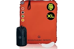 Whispering Winds Inflatable Seat Cushion for Air Travel, Lightweight Foam Sitting Pad for Hiking Airplane Office Chairs Car Stadium