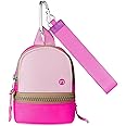 Babysun Mini Backpack Keychain Wristlet Pouch Small Change Coin Purse Cute Zipper Wallet With 3 RFID Card Slots For Women/Men Airpods Cosmetics