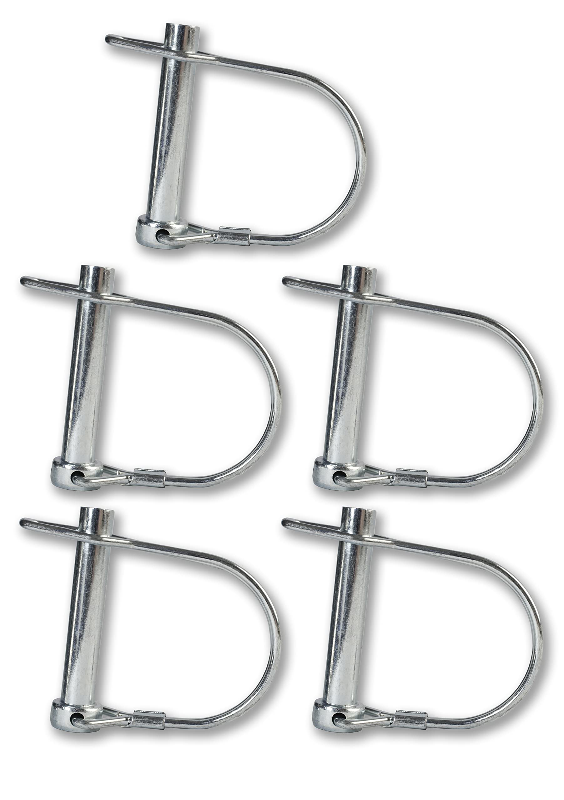 Werhe® 5 pcs. Quick Wing Bolts for Earth Drills. Drill Lock Safety Bolt with Cotter pin. Made of Spring Steel. Bolt Suitable for All Universal Earth Drills.