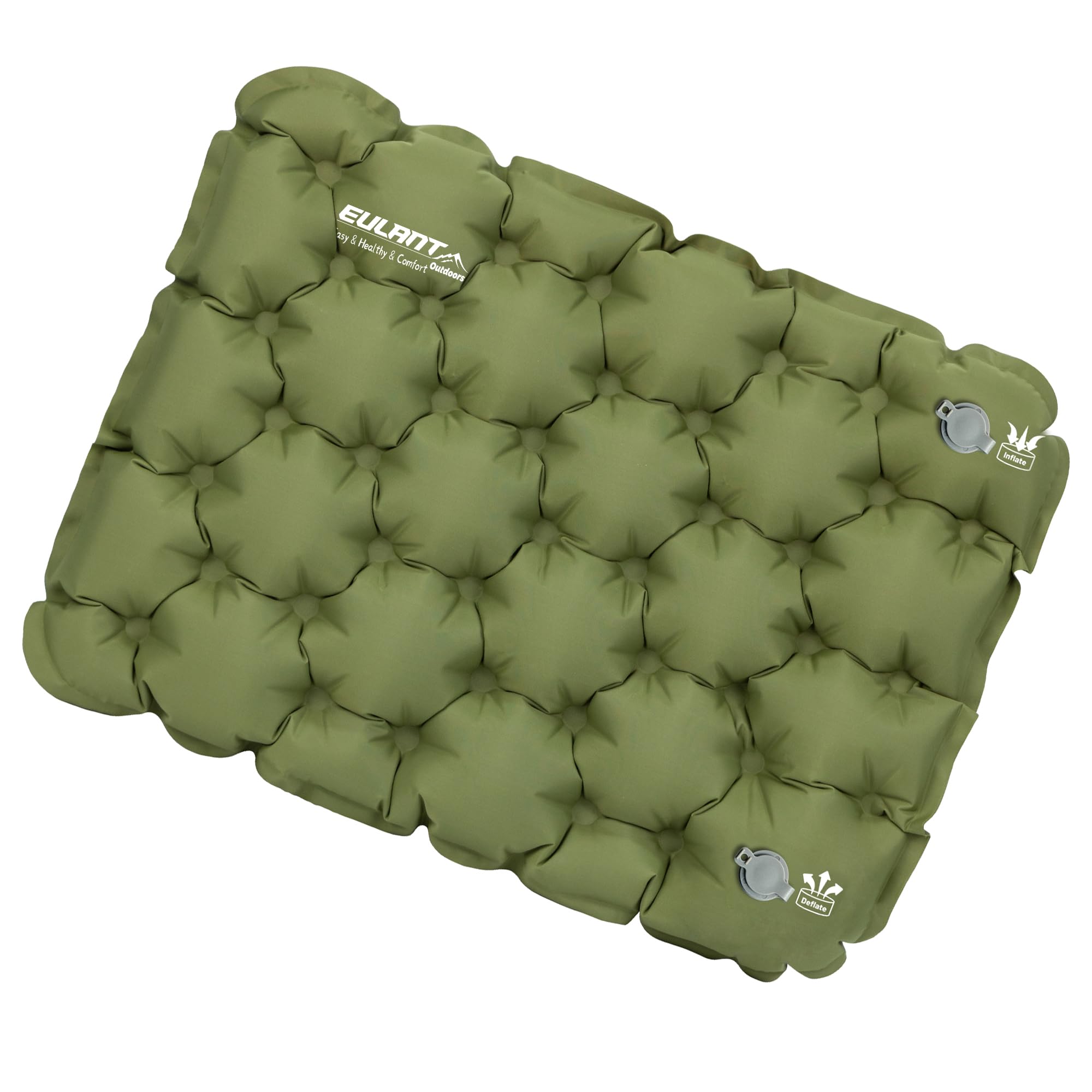 EULANT Inflatable Seat Cushion,Waterproof Air Cushion,Portable Sit Mat Pad for Camping Walking Hiking Travel Fishing Boating Flying Backpacking,or at Concerts Beach Lawn Floor Office