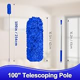 Fogray 2025 Extendable Feather Duster Microfiber Telescopic Pole Dark Blue view 3
