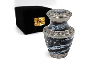 PRIME PREFERRED CHOICE Navy's Blue Camo Military Urn Army Navy Air Force Marine Patriotic Camouflage Urns for Ashes Adult Male - Urn for Ashes for Men - Cremation Urns for Adult Ashes Marine Urns