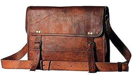 Anshika International Original Leather Messenger Side Cross-Body Bag - 15