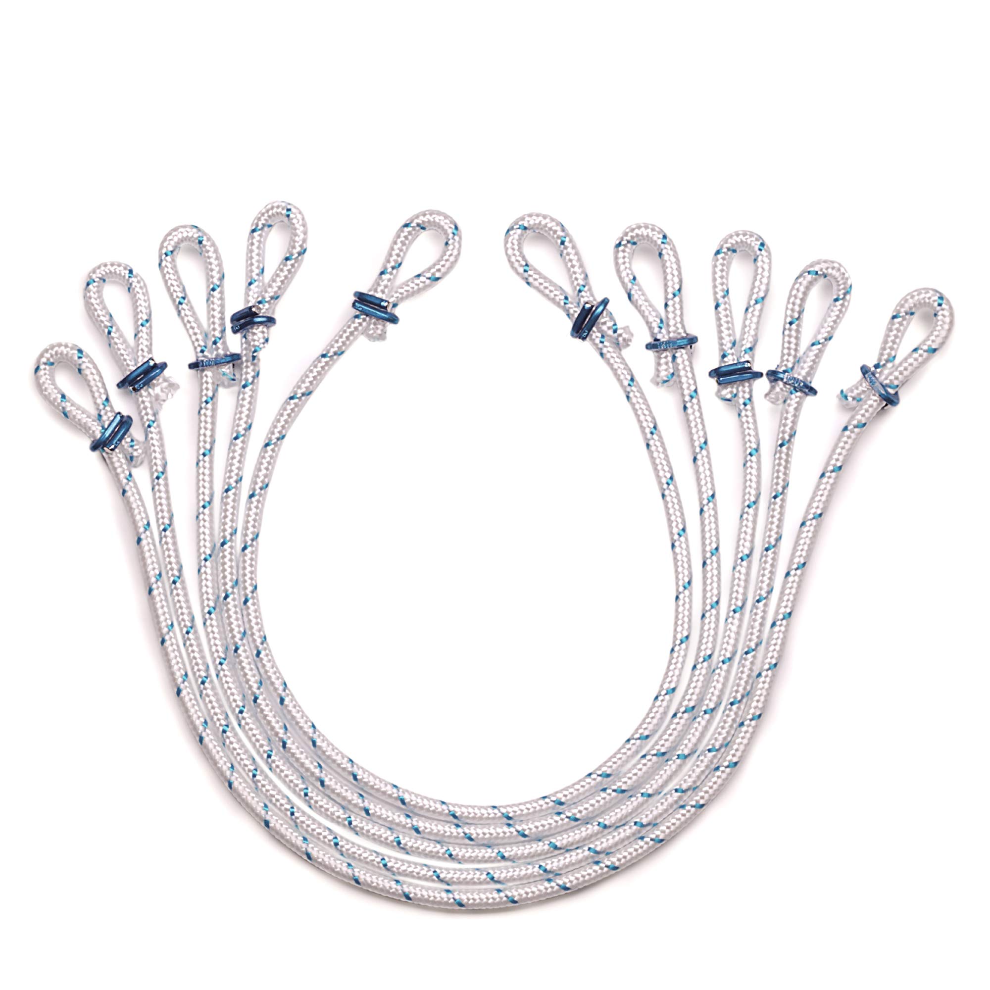 FLAGLY Premium Flag Loops for Attaching Flags and Flags to Flagpole, for Flagpoles up to 100 mm Diameter, Length = 41 cm, Flagpole Accessories (5, White)