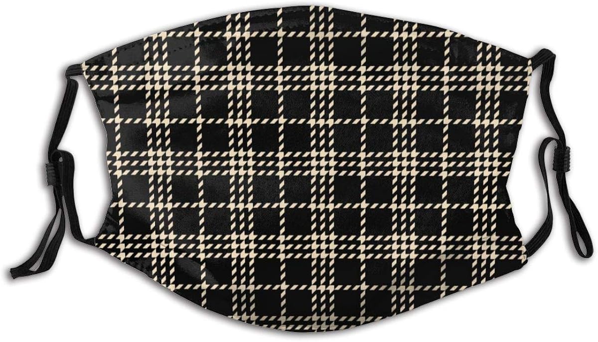 Unisex Reusable Nose Face Cover, Fashion Check Plaid Tartan Pattern