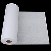 Medium Weight Iron-On Non-Woven Fusible Interfacing 15.7 Inch x 33 Yard, White Polyester Single-Sided Interfacing Fabric for 