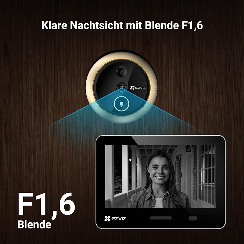 EP4 Gold 4K kabellose Video-Türklingel mit 5.5" Farb-Touchscreen