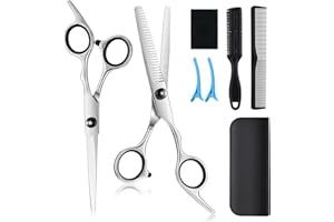 Hair Cutting Scissors Kits, 8 Pcs Stainless Steel Hairdressing Shears Set Professional Thinning Scissors For Barber/Salon/Hom