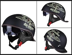 FVCNGP Adult Men Women Vintage Motorcycling Helmets