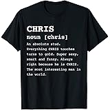Funny Christopher GiftsFunny Name Definition Chris Naming Men Christopher Gifts T-ShirtOEKO-TEX STANDARD 100