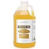 Sesame Seed Oil by Velona - 64 Fl Oz | 100% Pure and Natural Carrier Oil | Refined, Expeller Pressed | Cooking, Skin, Hair, Body & Face Moisturizing | Use Today - Enjoy Results