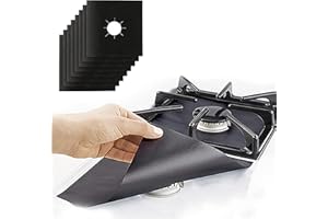 LINDA'S ESSENTIALS Gas Stove Burner Covers by Linda’s Essentials (10 Pack) - Extra Thick Non-Stick Reusable Stove Covers, Heat Resistant Gas Range Protectors, StoveTop Accessories to Keep Range Clean