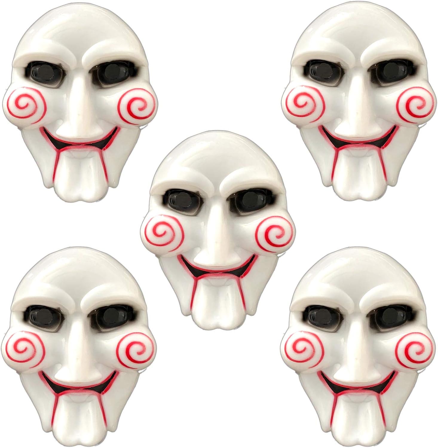 Jigsaw Mask Jig Saw Carnival Film Mask Halloween Chucky Horror Face Mask Set of 5 Amazon.co.uk