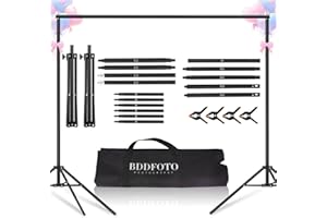 New Upgraded Backdrop Stand 6.5x10FT/2x3M,BDDFOTO Photo Background Stand Support Kit for Photography Studio and Party Celebration Event,with Portable Canvas Bag