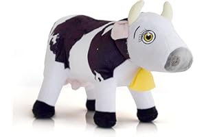 La Granja DE ZENÓN Vaca Lola 14 in. | Musical Stuffed Animal Soft and Huggable | El Reino Infantil
