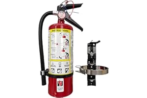 Strike First 5lb ABC Multi Purpose Fire Extinguisher w Vehicle Bracket- 3A40B:C - Covers 40 Sq ft Ideal for & Home/Commerical